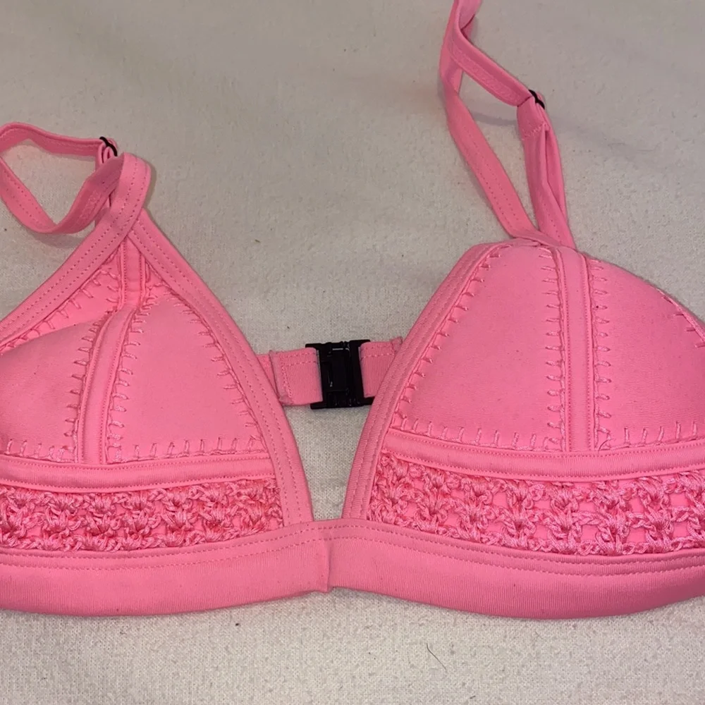triangl swimwear Neon Pink Triangle Bikini Set